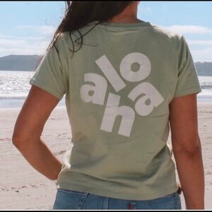 Beachly Guava Shop Aloha Graphic Pocket T-shirt Medium NWT